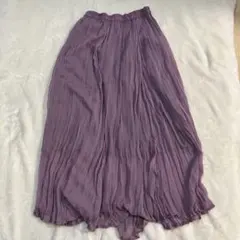 GU ワッシャー フレア ロングスカート S