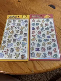 [2種類]韓国　ポケモン ドロップシール 3D クリスタル正規品