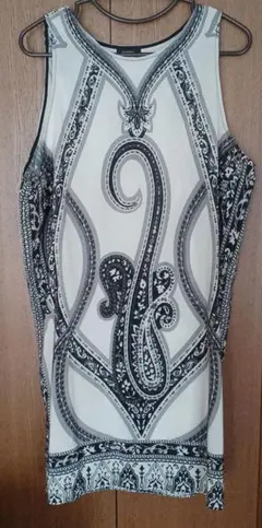 EMODA ノースリーブペイズリー柄ワンピース F