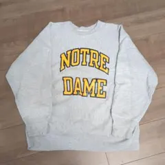 Champion 80s NOTRE DAME スウェット グレー