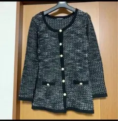 MISCH MASCH ミッシュマッシュ　ニットカーディガン 黒・白