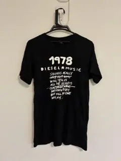 DIESEL 1978 MUSIC ロゴプリント Tシャツ ブラックのサムネイル