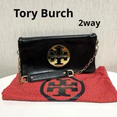 Tory Burchトリバーチ2wayレザーショルダーバッグ　ブラック