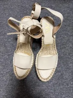 ZARA ベージュ エスパドリーユサンダル サイズ38