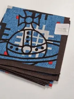 Vivienne Westwood ロゴ ハンカチ ブルー