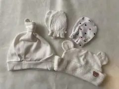 新生児 ベビー帽子 ミトンセット