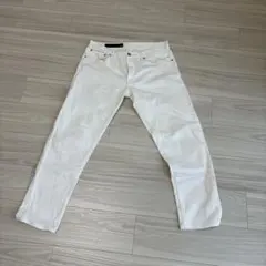 ホワイト スリムフィット デニムパンツのサムネイル