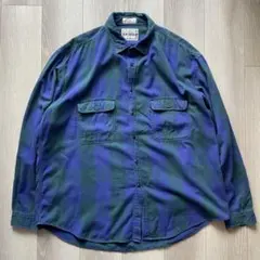 Levi's チェック ネルシャツ 青 緑 ブロックチェック