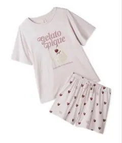 ジェラートピケ 【接触冷感】ケーキワンポイントTシャツ&ハート柄ショートパンツPのサムネイル