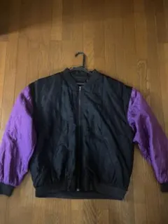 黒・紫 キルティングジャケット M