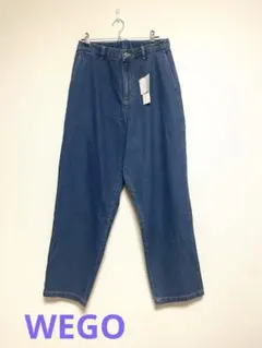 新品　WEGO デニムパンツ　ワイドパンツ　S レディース　メンズ　イージー