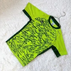 【美品】アディダス サッカートレーニングシャツ ライムグリーン S