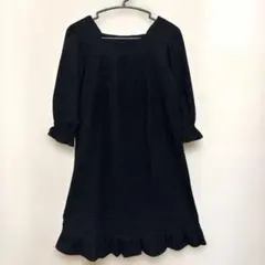 希少Cher FRUIT CAKE 綿100% スクエアネック ワンピース 黒