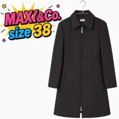 MAX&Co マックスアンドコー レザーニット切替ジャケット カーキ M