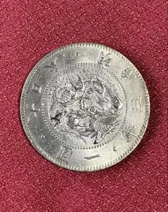 希少　欠貝圓　明治3年 旧一圓銀貨 貿易銀 量目27.29g 磁性無しのサムネイル