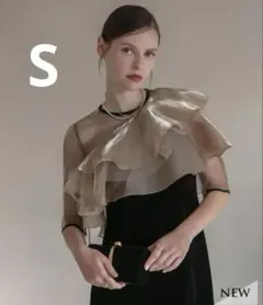 ⭐︎新品⭐︎Leja アシンメトリーティアードフリル3WAYベロアIラインドレス