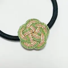 梅結び　ヘアゴム　水引　ハンドメイド