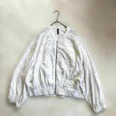 ZARA trf collection レース ブルゾン 羽織り ホワイトのサムネイル