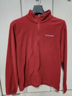 Columbia ハーフジップ フリースシャツ レッド Lサイズのサムネイル