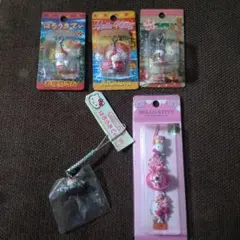 ハローキティ　ご当地　ストラップ　根付　チャーム　韓国　明石　京都　伊勢