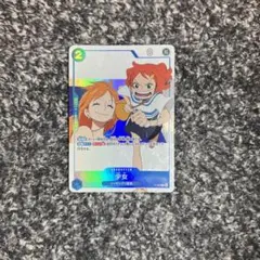 ワンピースカード【人気‼️】少女 青ナミ強化パーツ プロモカード パラレル❗️