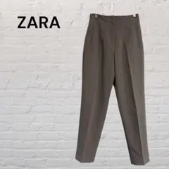 ZARA テーパードパンツ センタープレス ベージュ 通勤　オフィス　きれいめ