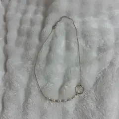 シルバー パール付き ネックレス