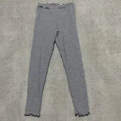 GU ストライプ柄 フリル裾スパッツ 120-130cm