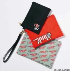 LISA LARSON ねこのマイキー３連ポーチ 新品未使用