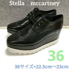 36サイズ 23cm黒ステラマッカートニー厚底エリス　希少ブラック