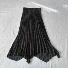 ［ZARA］フレアスカート(XS)/プリーツ レオパード モノトーンのサムネイル