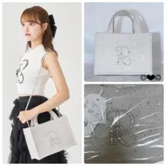 Darich♡DRエンブロイダリービジューミニトートバッグ♡グレーのサムネイル
