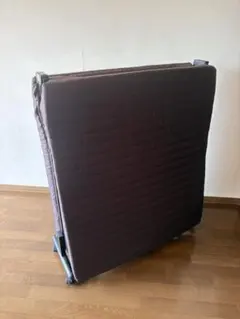 ブラウン 折りたたみベッド シングル　コンパクトのサムネイル