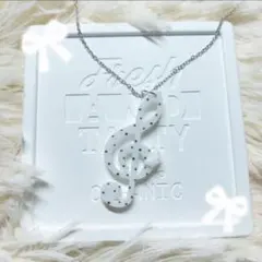 ウィッシュコア 音符ネックレス໒꒱黒ドット White 韓国 y2k 平成女児