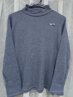 超美品Nikeナイキ160cmタートルネック ストライプ長袖 トップス