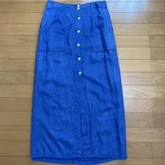 IENA デニム風リネンタイトロングスカート 38のサムネイル
