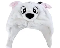 101匹わんちゃん ファンキャップ ふわふわ 帽子 耳付き フリース