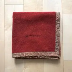 ETRO エトロ ミニブランケット 膝掛け ペイズリー 赤 匿名配送