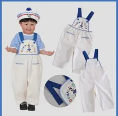 はるぴのまま　ディズニー　ドナルド　サロペット　90 新品タグ付き