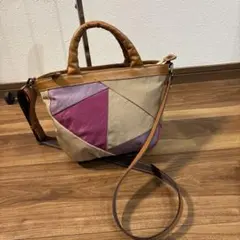 【極美品】IBIZA イビサ 高密度ナイロン×レザー 2way ショルダーバッグ