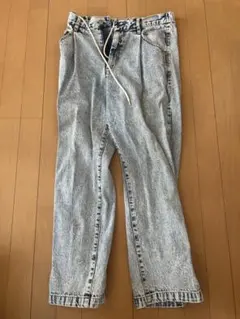 ケミカルウォッシュ デニムパンツ イージーパンツ