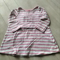 PETIT BATEAU ピンクストライプ ワンピース 18m
