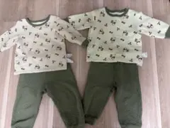 UNIQLOパジャマ　プーさん　キルティングパジャマ　100 90 おそろい