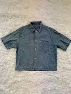【GU】デニム 半袖シャツ (厚地)