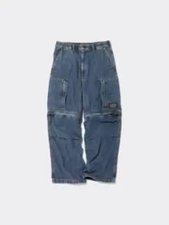 gu×アンダーカバーのデニムコンバーチブルワイドカーゴパンツS