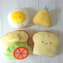 すみっコぐらし　すみっコぐらしパン教室　おそうざいパンぬいぐるみセット　4点