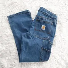 カーハート デニムペインターパンツ キッズ10 140相当 古着 子供服のサムネイル