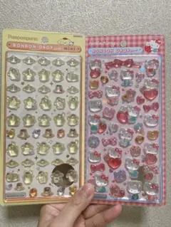 【正規品】サンリオ　ボンボンドロップシール　第二弾 赤キティ　ポムポムプリン
