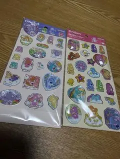 新品　ケアベア　ポップデコパーティ　ラメきらクリスタルシール