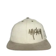 ほぼデッド【90s】USA製 ディズニー　ミッキー　ストックロゴ　キャップ